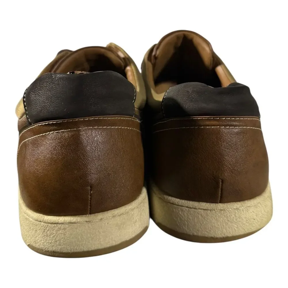 Hawker Rye Shoes Men’s 13 Larelissi Contrast Stitch Sneakers Brown Leather Lace